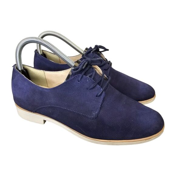 Chelsea Crew Women's Black Label Buck Blue Oxford Loafer Shoes EU 39 / US 8 - Picture 3 of 15